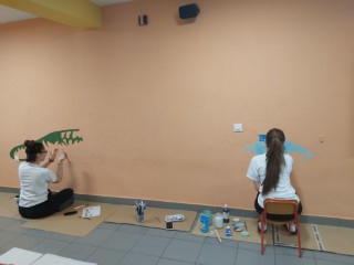 Mural - dinosaurusi